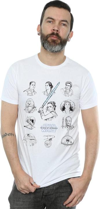 Produktbild Star Wars The Rise Of Skywalker Resistance Charcter Line Up Mono TShirt (3XL)