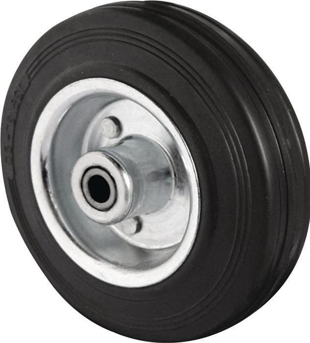 Produktbild Tecwerk Ersatzrad Rad-Ø 100 mm Tragfähigkeit 75 kg Vollgummi schwarz Achs-Ø 12 mm Nabenlänge 40 mm