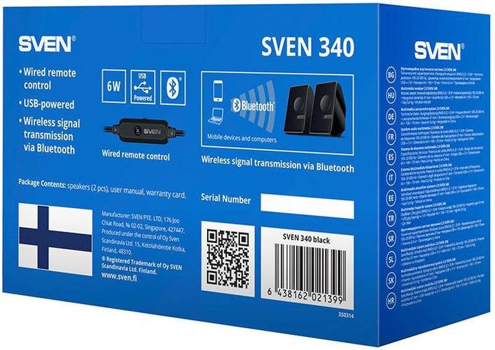 Immagine prodotto Sven Altoparlanti 340 USB (nero)