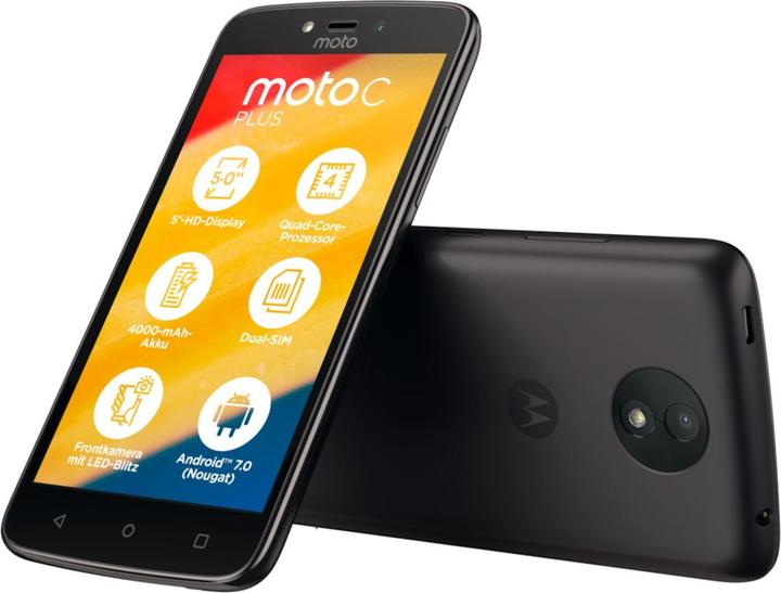 Image du produit Motorola Moto C Plus (16 Go, Noir étoilé, 5", Double SIM hybride, 8 Mpx, 4G)