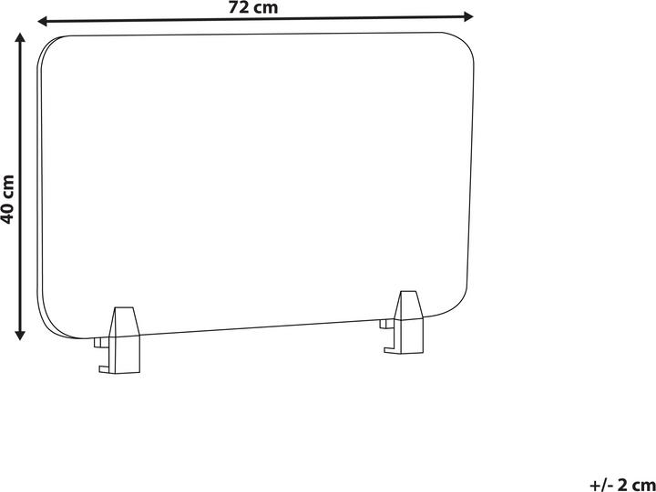 Image du produit Beliani Séparation de bureau gris foncé 72 x 40 cm WALLY (72 x 40 cm)