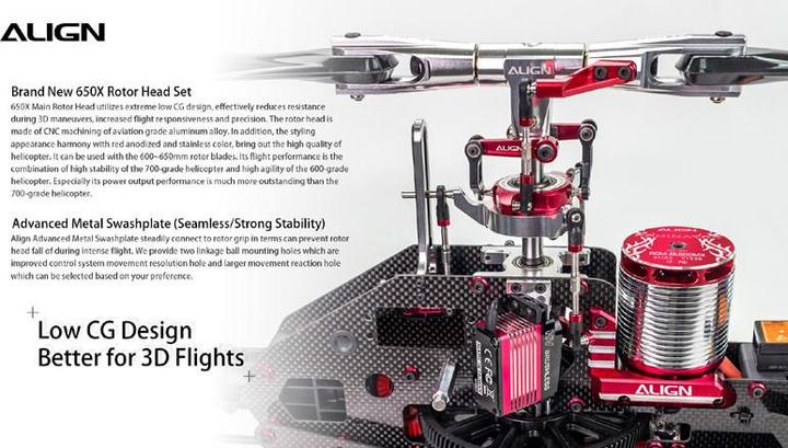 Image du produit Align T-Rex 650X Dominator Hélicoptère électrique sans pilote 12S Combo