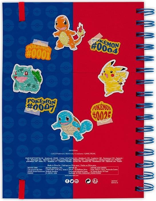 Produktbild ABYstyle Pokemon A5 Notebook Anelli: Blue & Red Partners (A5, Speziallineatur, Harter Einband)