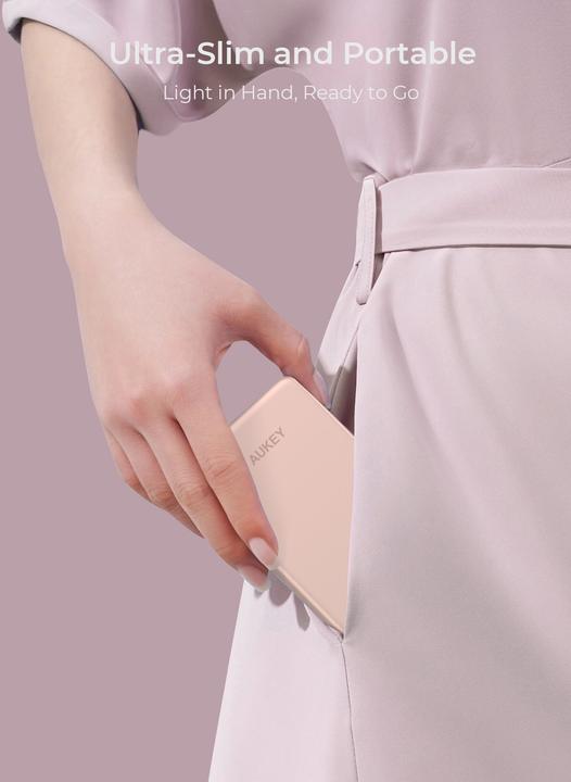 Actual product image Aukey MAG FUSION SLIM - Powerbank (5000 mAh, 18 W, 18 Wh)