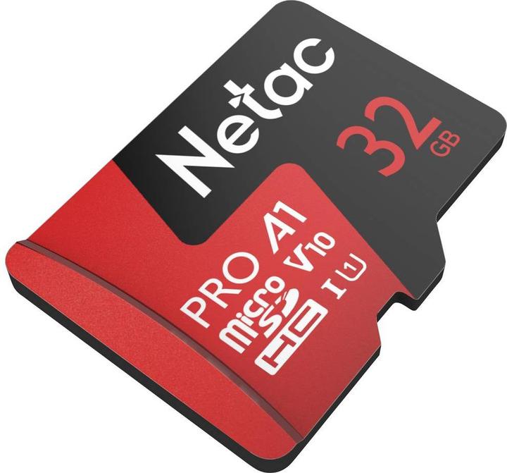 Image du produit Netac P500 Extreme Pro MicroSDHC 32GB V10/A1/C10 jusqu'à 100MB/s, wi (32 Go, microSDHC, U1, UHS-I)