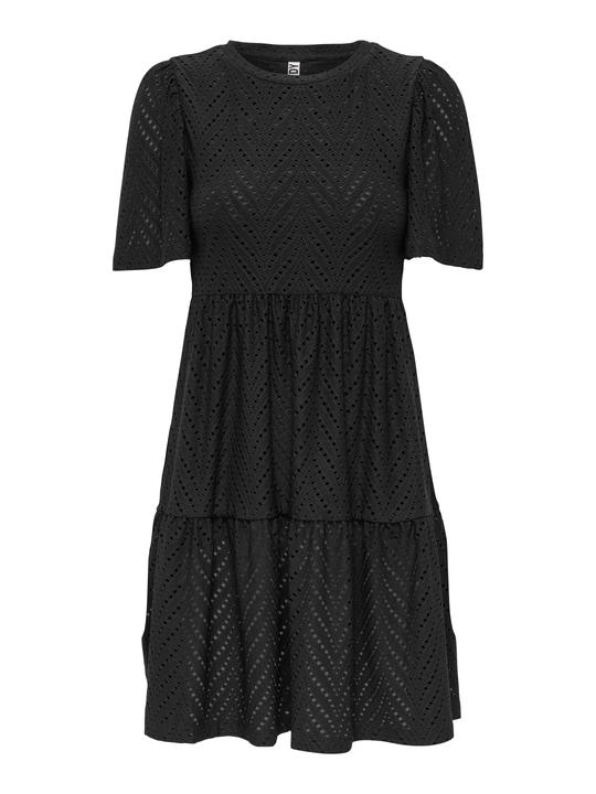 JdY Broderie Anglaise Kleid mit kurzen Ärmeln Kleid