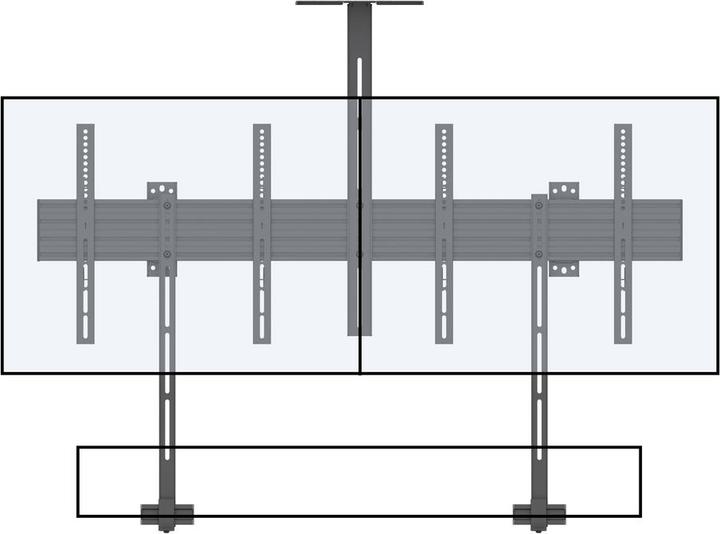 Image du produit Multibrackets Support double 2 x 32"-65", noir, VESA 100x (Mur, 65", 30 kg)