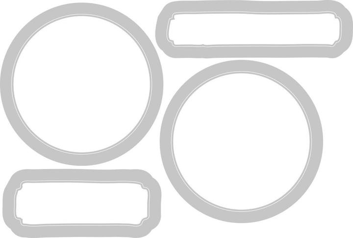 Produktbild Sizzix Klarsichtstempelset 11Stück und 4Stück Framelitsstanzformen - Dankbare Gefühle von 49 and Market