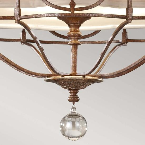 Actual product image Elstead Lighting Marcella pendant light E27 triple British bronze, oxidised bronze (E27)