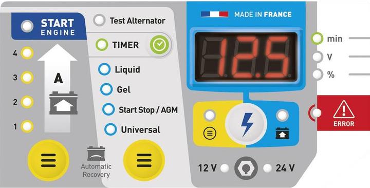 Actual product image GYS Battery charger STARTIUM 680 E 12/24V 20-675/20-525Ah / charging current 45A / max.2 (12V, 24V, 45 A)