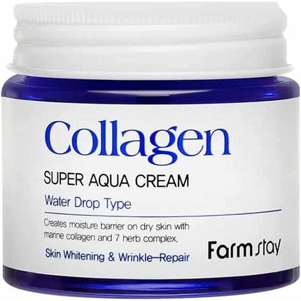 Farm Stay FARMSTAY Collagen Super Aqua Cream kolegenowy krem intensywnie nawadniający Water Drop 80ml (Körpercreme, 80 ml)