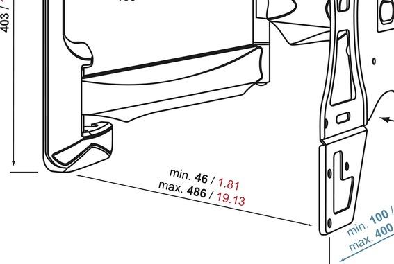 Produktbild Physix PHW-400M, Tilt&Turn Halterung, 26" - 37" (Wand, 43", 15 kg)