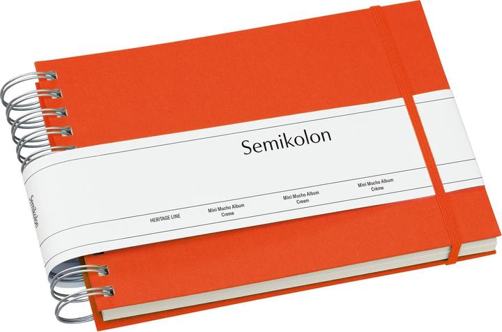 Actual product image Semikolon Photo album Mini Mucho Orange. Cream colored pages (9 x 13 cm, 10 x 15 cm)