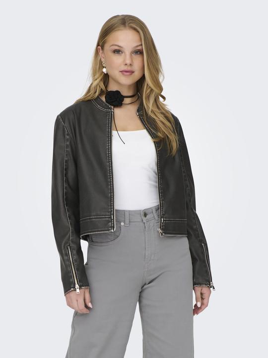 Image du produit Only Col montant Poignets avec fermeture à glissière Veste en similicuir (M)