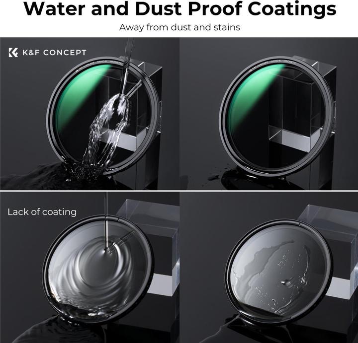 Produktbild K&F Concept Concept Variabel ND Filter ND8-128 Nano X Magnetic 52mm (52 mm, ND- / Graufilter, 128 mm)