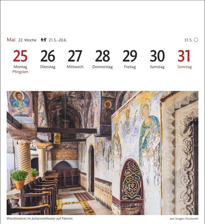 Actual product image Harenberg Griechische Inseln Sehnsuchtskalender 2026 - Wochenkalender mit 53 Postkarten (Hardcover, German)