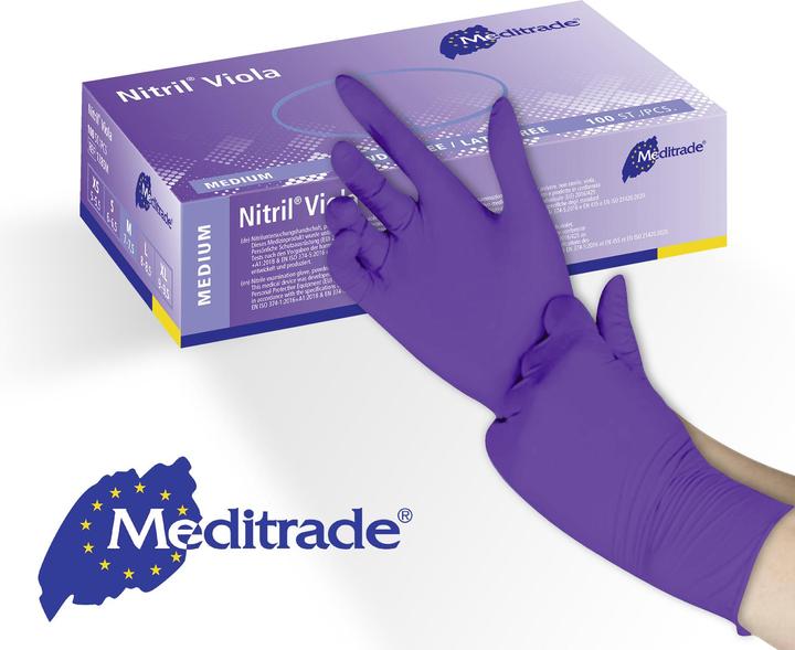 Meditrade Nitril® Viola nitrile gloves Coloured purple - S / Purple (S)