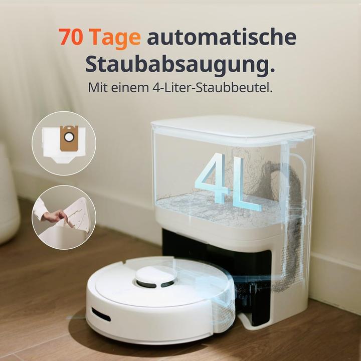 Actual product image SwitchBot Mini robot hoover K10+ Pro Robot hoover with suction dust