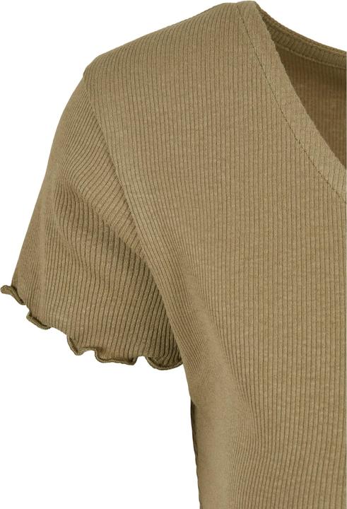Produktbild Urban Classics Ladies Cropped Button Up Rib Tee - 12114 (5XL)