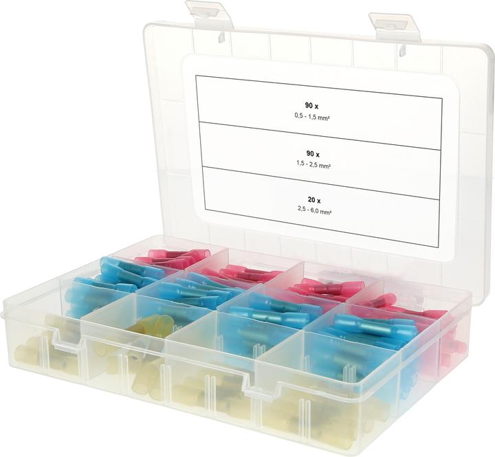 KS Tools Sortiment Schrumpfstossverbinder, 0,5 mm² - 6,0 mm², 200-tlg.
