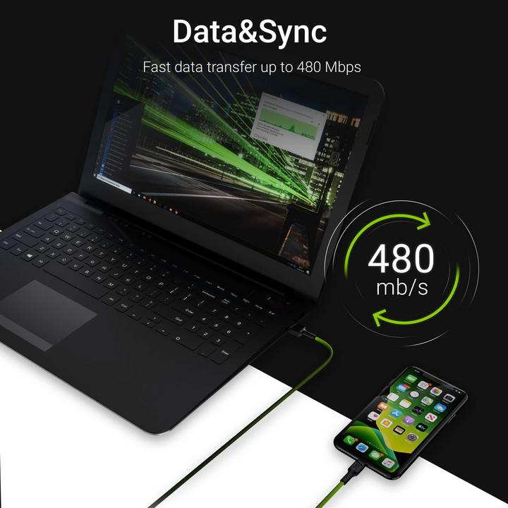 Actual product image GreenCell Cell KABGC05 Lightning cable (1.20 m, USB 3.0)