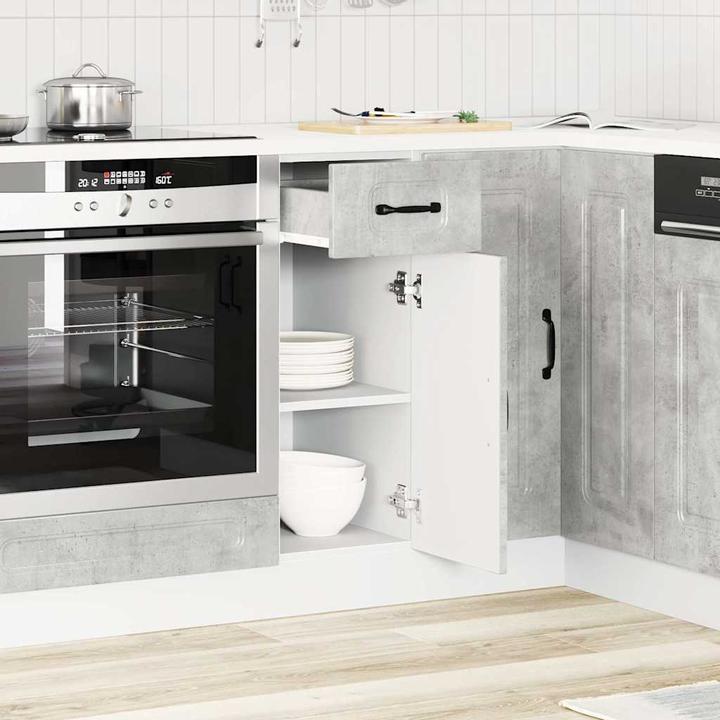 Produktbild VidaXL Küchenunterschrank Kalmar Betongrau Holzwerkstoff Spülenunterschrank (30 x 46 x 81.5 cm)