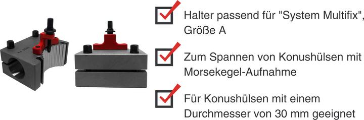 Produktbild Paulimot Halter für MK-Konushülsen passend für "System Multifix", Grösse A