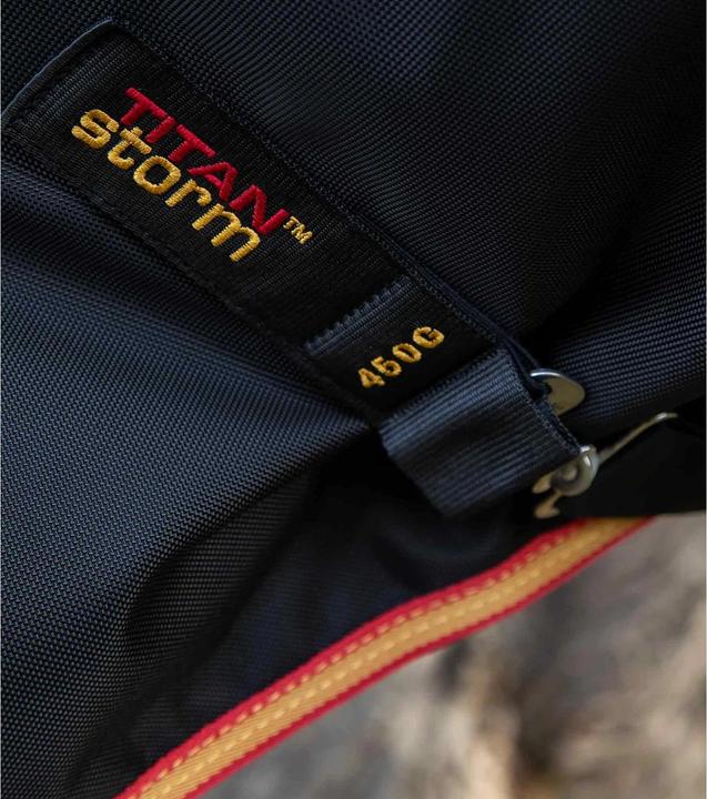 Actual product image Premier Equine outdoor horse blanket with neck cover titan storm 450 g (152 cm)