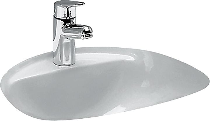 Laufen Bijou built-in washbasin, from below, with tap ledge, 1 tap hole, with overflow, 520x455mm, H (455 mm, 520 mm)
