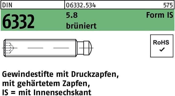 Productafbeelding Stelschroef DIN 6332 vorm IS w.tang/bus IS M 20 x 150 5,8 gepolijst (1 Schroeven per stuk)