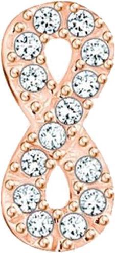 Thomas Sabo Einzel Ohrstecker Infinity mit Weissen Steinen Verroségoldet (Silber 925)