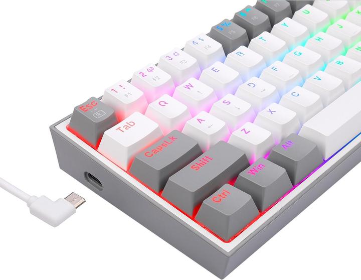Image du produit Redragon K617 Fizz RGB blanc/gris (US, Filaire)