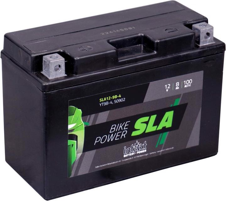 Image du produit Intact SLA12-9B-4 Bike-Power SLA 8Ah Batterie moto (DIN 50801) YT9B-BS, YT9B-4 (12 V, 8 Ah, 100 A)
