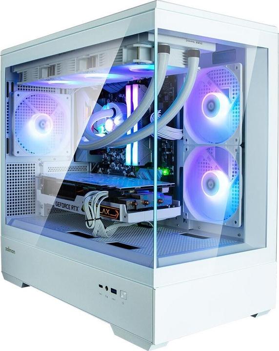 Image du produit Zalman GHE P30 V2 micro-ATX Boîtier en verre trempé Panoramic View - Blanc (mATX)