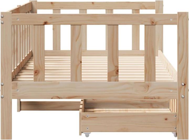 Produktbild VidaXL Tagesbett Gästebett Bettsofa Schlafsofa Schubladen 80x200cm Massivholz (80 x 200 cm)