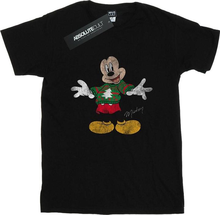 Disney Mickey Mouse Christmas Jumper TShirt (M)