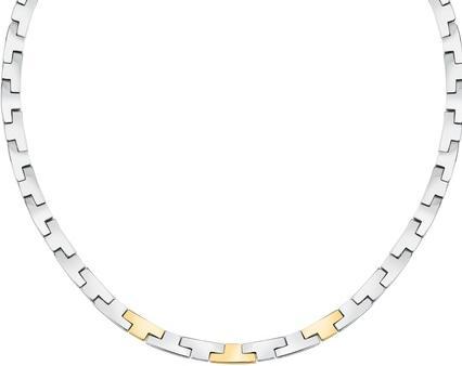 Trussardi Luxury Steel Bicolor Necklace T-Logo TJAXC02