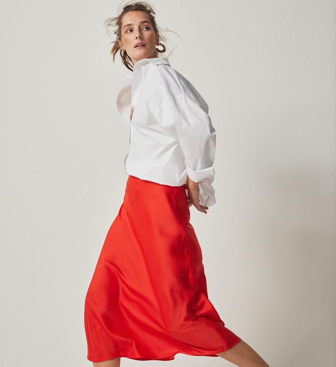Produktbild La Redoute Collections Ausgestellter Maxirock aus mattem Satin (32)