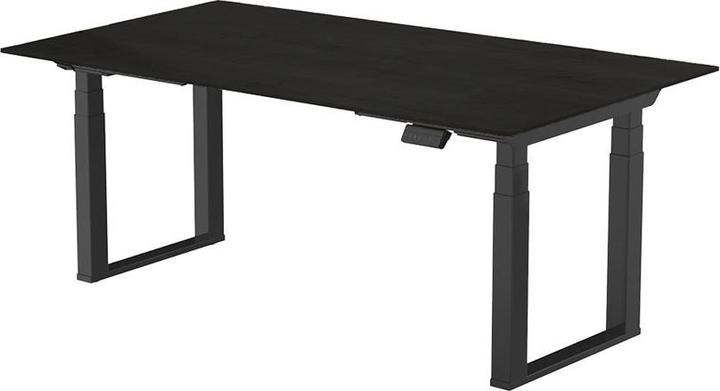 Image du produit Contini höhenverstellbarer Bürotisch 180 x 80 cm schwarz / Gestell schwarz