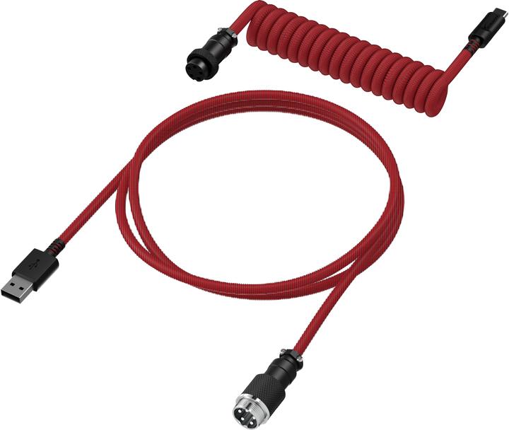Actual product image HyperX USB-C Coiled Cable Red-Black (1.37 m, USB 3.0)