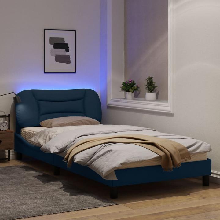 Produktbild VidaXL Bettgestell mit LED Stoff (100 x 200 cm)
