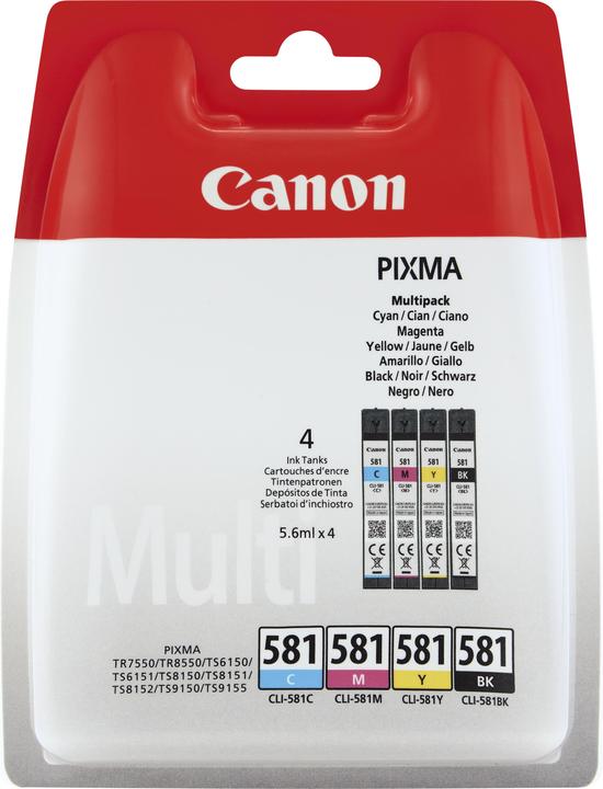 Actual product image Canon CLI-581 Multipack (M, FC, C, Y)