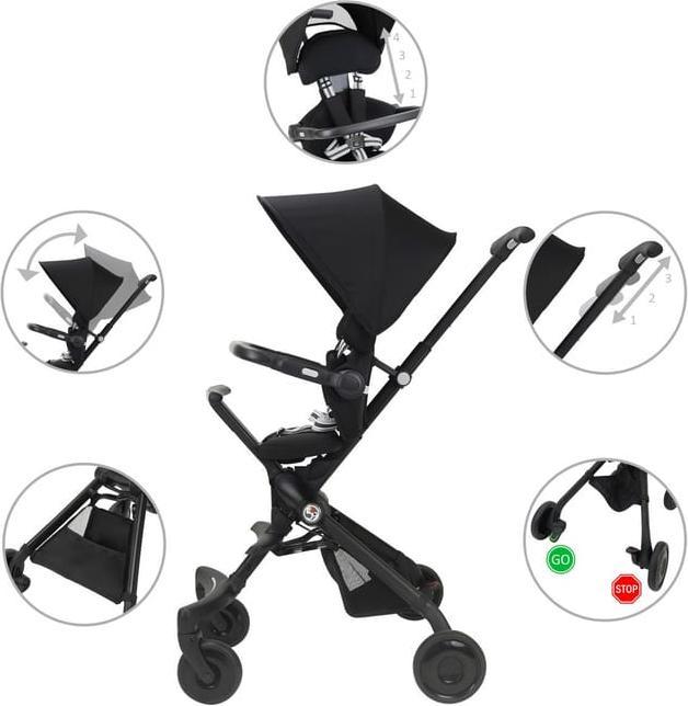 Produktbild Besttoy Reise-Kinderwagen Traveller - Schwarz