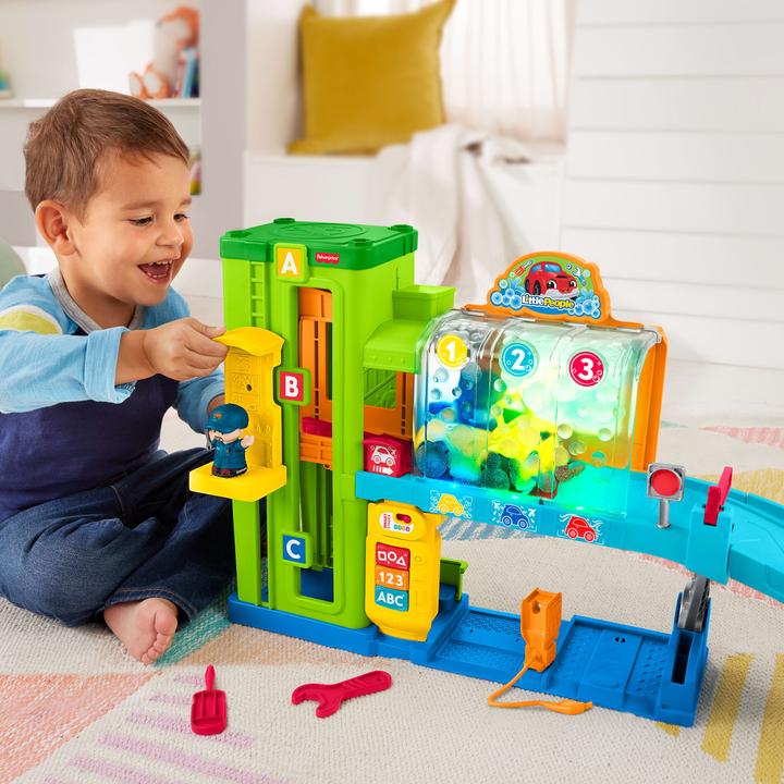Productafbeelding Mattel Fisher-Price - Little People Auto Centrum (Nordics) (HRC60)