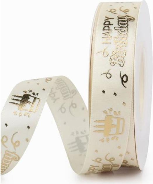 Image du produit MU Style Danny Series Ruban cadeau d'anniversaire en satin (Ruban, 1 x)