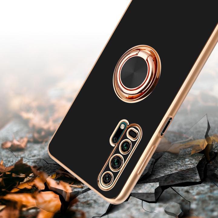 Actual product image Cadorabo Case for Honor 20 PRO in TPU with camera protection and ring LM089 Style (Honor 20 Pro)