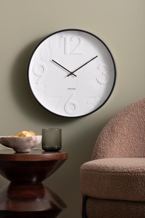Produktbild Karlsson Wanduhr Ayuno Ø 40 cm, Schwarz, Form: Rund (40 cm)