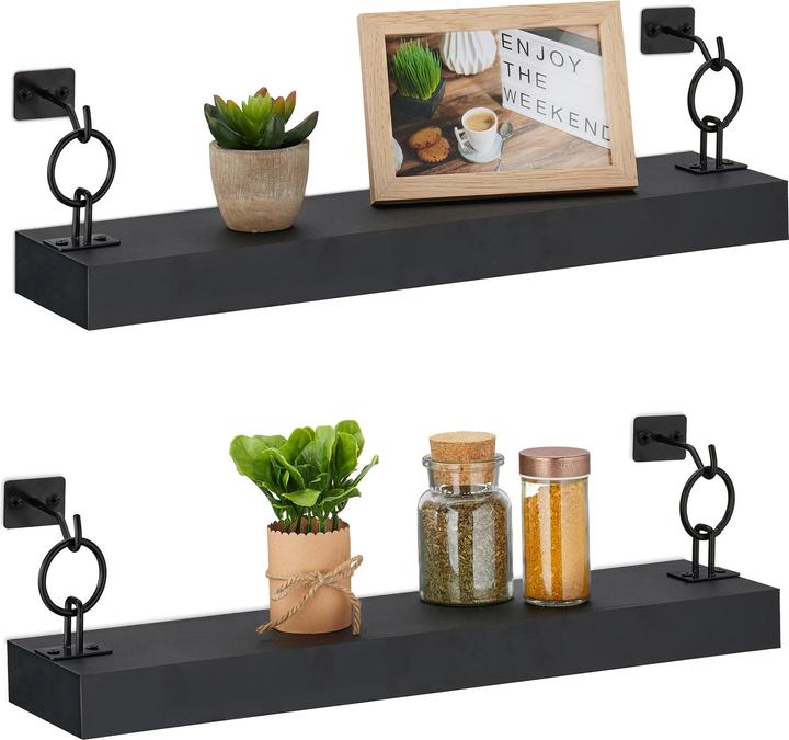 Immagine prodotto Relaxdays 2x mensola a muro (48 x 12 x 13 cm)