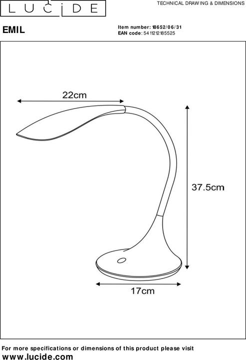 Actual product image Lucide Emil (480 lm)