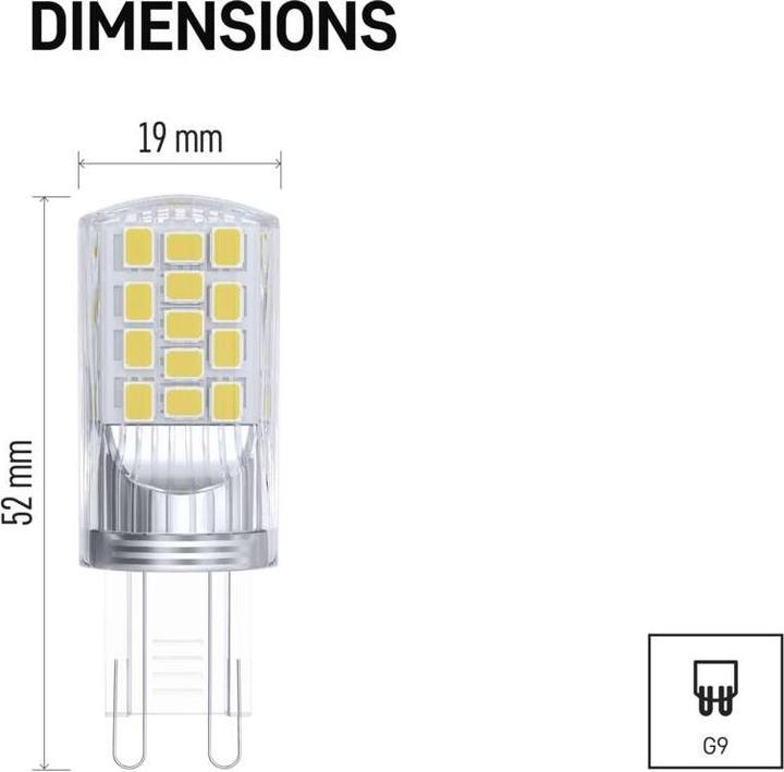 Produktbild Emos LED Lampe Classic JC / G9 / 4 W (40 W) / 470 lm / Neutralweiss (G9, 4 W, 470 lm, 2 x, E)